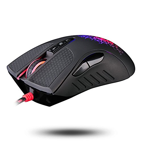 A90 - Optische Gaming-Maus mit Lichtschlag (LK) Optischer Schalter/Scroll - 8 programmierbare Tasten und erweiterte Makros - 4000 DPI Bild 4