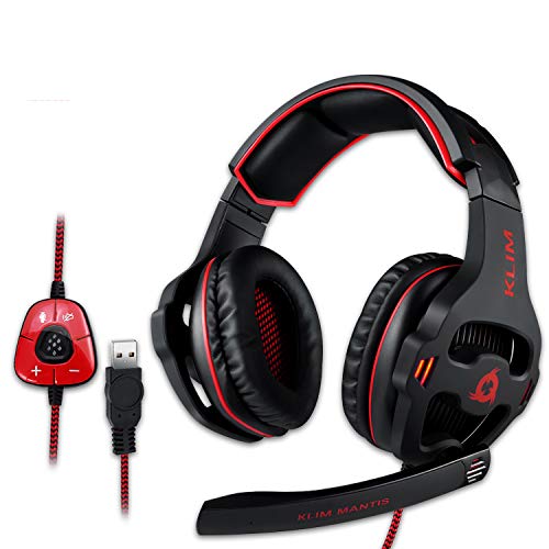 KLIM Mantis Gaming Headset - NEU - USB - Headset mit Mikrofon für PC, PS4, PS5, Nintendo Switch, Mac + 7.1 Surround Sound Noise Cancelling Gaming Kopfhörer - PS5 Headset Bild 1