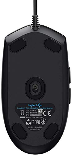 Logitech G203 Prodigy Gaming Maus, 8000 DPI Sensor, RGB-Beleuchtung, 6 Programmierbare Tasten, Benutzerdefinierte Spielprofile, Klassisches Design, Leichtgewicht, PC/Mac - Schwarz Bild 2