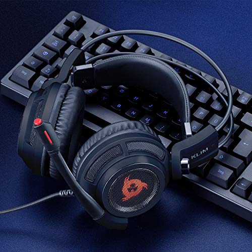 KLIM Puma - Micro Gamer Headset - 7.1 Surround-Sound - Hochqualitativer Klang - PS5 Headset mit Integrierte Vibrationen - Perfekt für PC Gaming, PS4, PS5 - Schwarz Bild 5