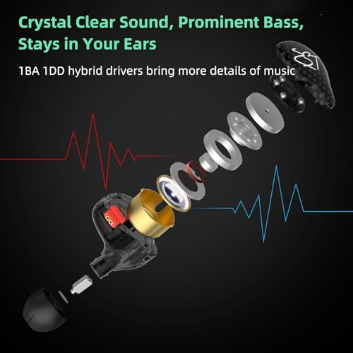 Yinyoo KZ ZST Bunte Hybrid-Balance-Armatur mit dynamischem In-Ear-Kopfhörer 1BA + 1DD HiFi-Headset (Lila, kein Mikrofon) Bild 2