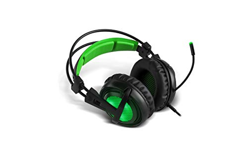 BG Xonar-X6 Binaural Headset, Schwarz, Grün, Kopfhörer – Kopfhörer (Spielkonsole/PC/Spiele, Binaural, Kopfband, Schwarz, Grün, Kunstleder) Bild 2