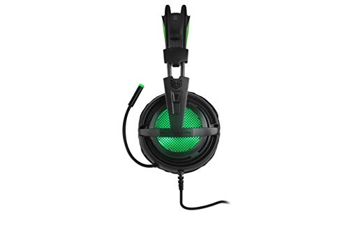 BG Xonar-X6 Binaural Headset, Schwarz, Grün, Kopfhörer – Kopfhörer (Spielkonsole/PC/Spiele, Binaural, Kopfband, Schwarz, Grün, Kunstleder) Bild 3