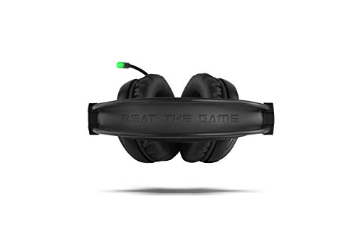 BG Xonar-X6 Binaural Headset, Schwarz, Grün, Kopfhörer – Kopfhörer (Spielkonsole/PC/Spiele, Binaural, Kopfband, Schwarz, Grün, Kunstleder) Bild 6