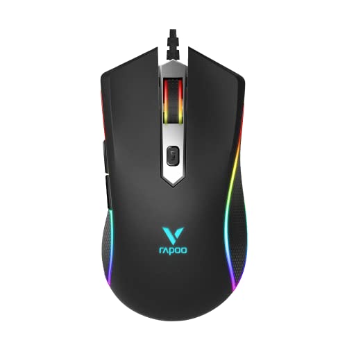 Rapoo VPRO V280 beleuchtete Gaming Maus (Bewegungsannäherungssensor, 7000 DPI, 5 programmierbare Tasten, Beleuchtungssystem 16 Mio Farben) schwarz Bild 1