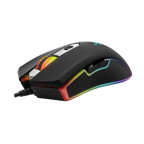 Rapoo VPRO V280 beleuchtete Gaming Maus (Bewegungsannäherungssensor, 7000 DPI, 5 programmierbare Tasten, Beleuchtungssystem 16 Mio Farben) schwarz Bild 2