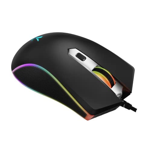 Rapoo VPRO V280 beleuchtete Gaming Maus (Bewegungsannäherungssensor, 7000 DPI, 5 programmierbare Tasten, Beleuchtungssystem 16 Mio Farben) schwarz Bild 4