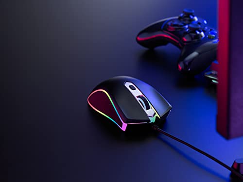 Rapoo VPRO V280 beleuchtete Gaming Maus (Bewegungsannäherungssensor, 7000 DPI, 5 programmierbare Tasten, Beleuchtungssystem 16 Mio Farben) schwarz Bild 5