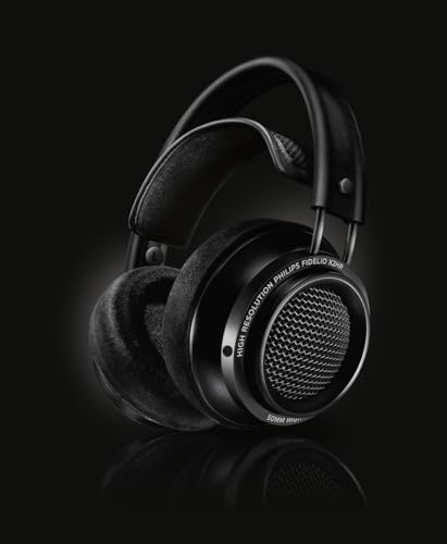 Philips Fidelio X2 Over Ear Hochauflösende Kabelgebundene Kopfhörer, Akustisches Offenes Design, 50mm Neodym LMC Treiber, Deluxe Velours-Memory-Schaum-Ohrpolster - Schwarz Bild 2