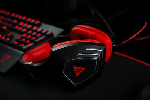 Modecom Volcano MC-831 Rage Gaming Headset mit Mikrofon & USB | Over-Ear Kopfhörer für PC & Laptop | Ergonomisches Design & Hoher | Kabelgebundenes Gamer Headset für Lange Sessions Bild 2