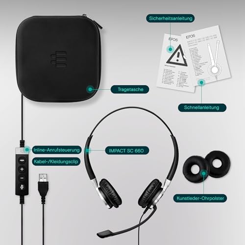 Sennheiser SC 668 Binaural Head-Band Black Headset – Headsets (Call Center/Office, Binaural, Head-Band, Black, Wired, 1 M) Bild 5