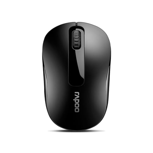 Rapoo M10 Plus kabellose Maus wireless Mouse 2.4 GHz Computermaus 1000 DPI Sensor 12 Monate Batterielaufzeit ergonomisch für PC & Mac - schwarz Bild 1