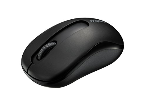 Rapoo M10 Plus kabellose Maus wireless Mouse 2.4 GHz Computermaus 1000 DPI Sensor 12 Monate Batterielaufzeit ergonomisch für PC & Mac - schwarz Bild 6