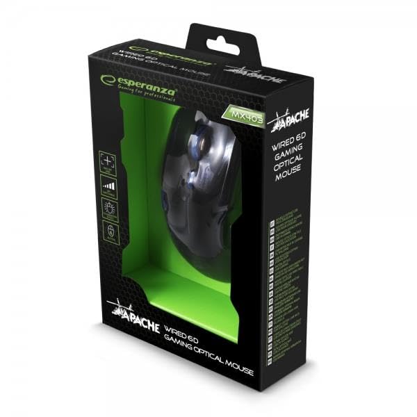 Esperanza Apache Gaming Maus Mit 6 Tasten USB Wired Mäuse Für Pro Gamer PC Computer Maus Bild 4