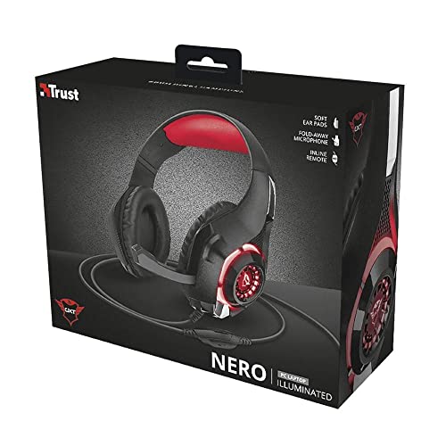Trust GXT 313 Nero Gaming Headset / Kopfhörer (mit Mikrofon und LED-Beleuchtung, für PS4, Xbox One und PC) schwarz Bild 7