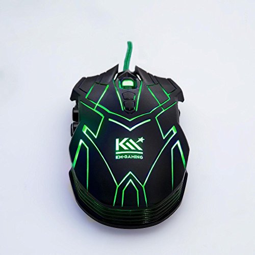 K-GM1 Grinder optische RGB 5.000dpi Gaming Maus USB [Avago ADNS-3310 Sensor/austauschbare Seitenteile/Gewichtsanpassung/Omron Switches / 9 Tasten/programmierbar] Bild 3
