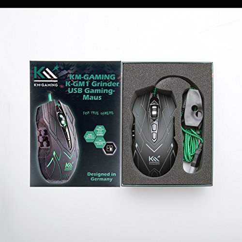 K-GM1 Grinder optische RGB 5.000dpi Gaming Maus USB [Avago ADNS-3310 Sensor/austauschbare Seitenteile/Gewichtsanpassung/Omron Switches / 9 Tasten/programmierbar] Bild 5