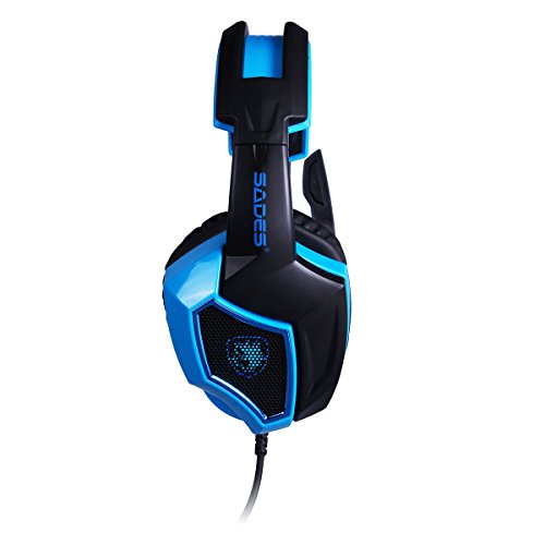 SADES SA-968 7.1 Luna Gaming Virtual Surround Sound Headset, Schwarz/Blau Bild 6