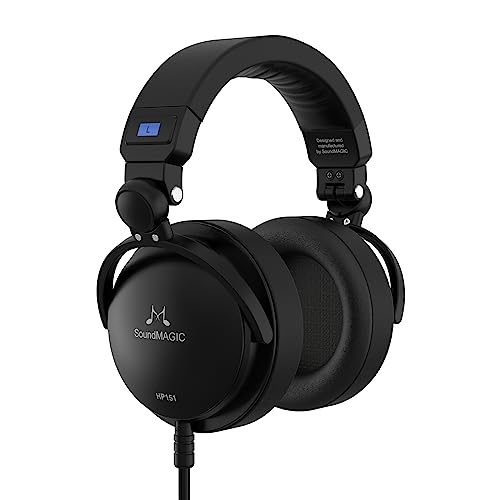 SoundMAGIC HP151 Wired Over-Ear Headphones HiFi Stereo Audiophile Headphones Noise Isolating Foldable Headset with Detachable Cables Black Bild 1
