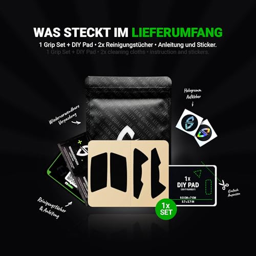 SensoryBoost Maus Grip Tape – kompatibel mit Razer Viper Ultimate, V2 (inkl. Zuschnitt-Pad) Schweißabsorbierend, extrem rutschfest & Ultradünn (0,5 mm) – Rückstandsfrei – Gaming Zubehör Bild 6