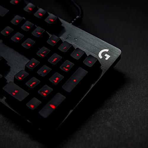 Logitech G413 Mechanische Gaming-Tastatur, Taktile Romer-G Switches, Gebürstetes Aluminiumgehäuse, Programmierbare F-Tasten, USB-Durchschleife, Belgisches AZERTY-Layout - Carbon/Schwarz Bild 6