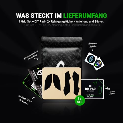 SensoryBoost Maus Grip Tape – kompatibel mit Logitech G903 (inkl. Zuschnitt-Pad) Schweißabsorbierend, extrem rutschfest & Ultradünn (0,5 mm) – Rückstandsfrei – Gaming Zubehör Bild 6