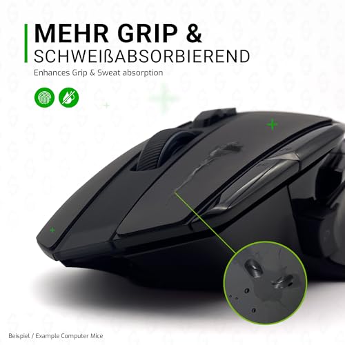 SensoryBoost Maus Grip Tape – kompatibel mit Logitech G502 (inkl. Zuschnitt-Pad) Schweißabsorbierend, extrem rutschfest & Ultradünn (0,5 mm) – Rückstandsfrei – Gaming Zubehör Bild 3