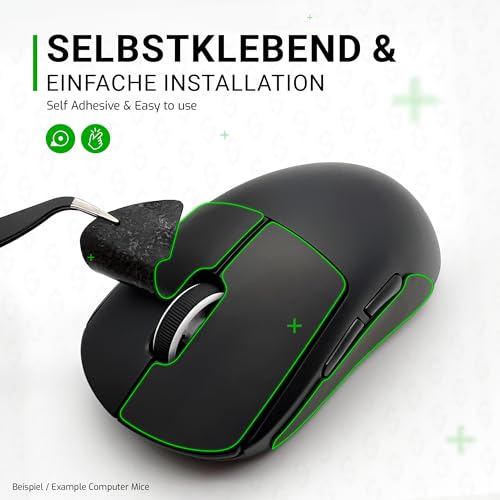 SensoryBoost Maus Grip Tape – kompatibel mit Logitech G502 (inkl. Zuschnitt-Pad) Schweißabsorbierend, extrem rutschfest & Ultradünn (0,5 mm) – Rückstandsfrei – Gaming Zubehör Bild 5
