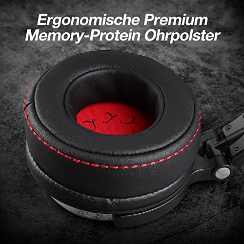 OneOdio Over Ear Kopfhörer mit Kabel, HiFi Studiokopfhörer mit Hi-Res, 50mm Treiber, Share-Port, Große Ohrmuscheln, 6,35 & 3,5mm Klinke, Geschlossene DJ Headphones für Podcast, Handy, PC (Pro 50) Bild 6