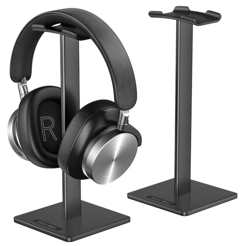 New Bee Kopfhörerständer, Headset-Ständer, Kopfhörerhalter, universal, Aluminium, Gaming-Headset-Halter, Kopfhörer-Display, Ohrhörer-Halterung für alle Kopfhörer, Schwarz Bild 1