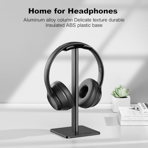 New Bee Kopfhörerständer, Headset-Ständer, Kopfhörerhalter, universal, Aluminium, Gaming-Headset-Halter, Kopfhörer-Display, Ohrhörer-Halterung für alle Kopfhörer, Schwarz Bild 2