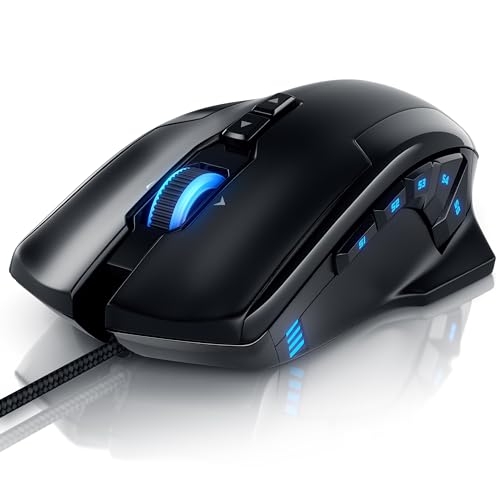 Titanwolf - Gaming Optical Mouse mit 12 programmierbare Tasten - Maus mit 10800 DPI Abtastrate - High Precision Polling-Rate bis 1000Hz - MMO Gaming Specialist Modell Bild 1