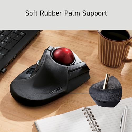 ELECOM 2,4 GHz kabellose Fingerbedienung, große Trackball-Maus, 8-Tasten-Funktion mit glatter Tracking, präziser optischer Gaming-Sensor, Handballenauflage (M-HT1DRBK) Bild 6