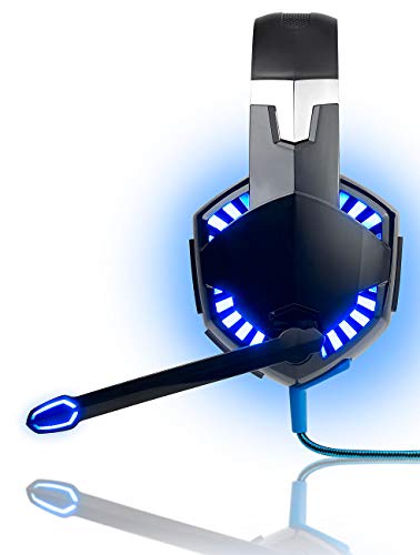 Mod-It Headset PC: Beleuchtetes Gaming-USB-Headset mit 7.1-Sound und Kabelfernbedienung (Gaming Kopfhörer, PC Kopfhörer, Freisprecheinrichtung) Bild 2