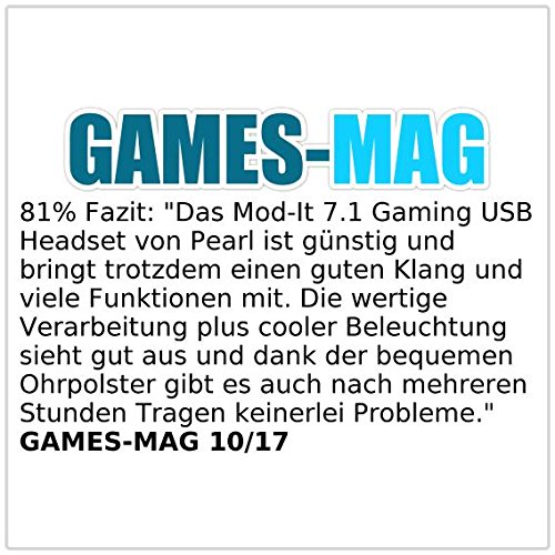 Mod-It Headset PC: Beleuchtetes Gaming-USB-Headset mit 7.1-Sound und Kabelfernbedienung (Gaming Kopfhörer, PC Kopfhörer, Freisprecheinrichtung) Bild 7