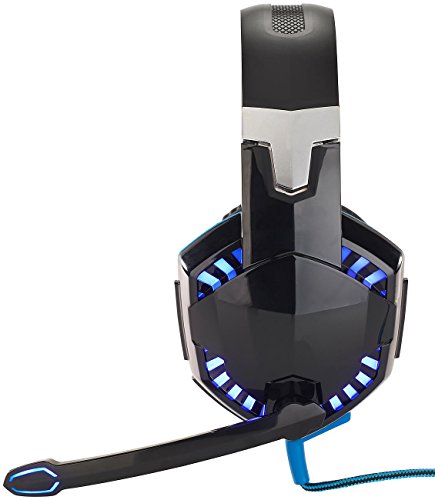Mod-it Gaming Kopfhörer: Beleuchtetes Gaming-Headset mit Kabelfernbedienung & Mikrofon-Schalter (Gamer Headset, Headset für PC, Fernbedienungen) Bild 2