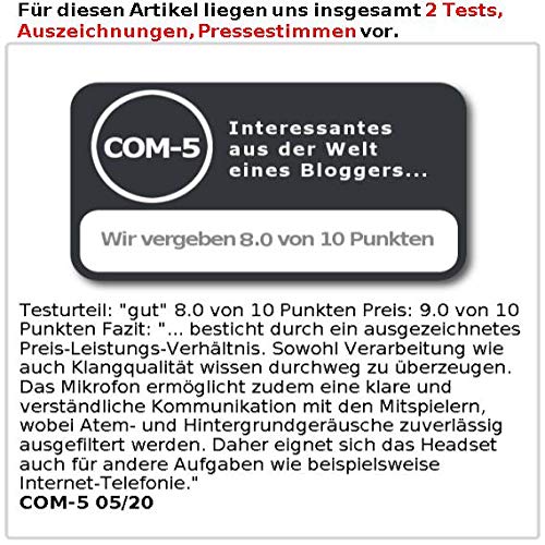 Mod-it Gaming Kopfhörer: Beleuchtetes Gaming-Headset mit Kabelfernbedienung & Mikrofon-Schalter (Gamer Headset, Headset für PC, Fernbedienungen) Bild 6