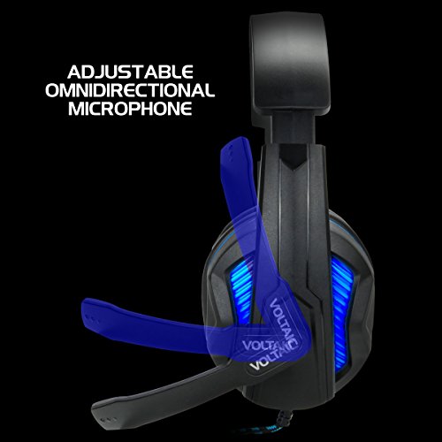 Enhance Gaming-Headset für PS4 mit 7.1-Surround-Sound – Voltaic PRO Esports-Computerkopfhörer mit Mikrofon, LED, Inline-Steuerung für FPS-Spiele Bild 4