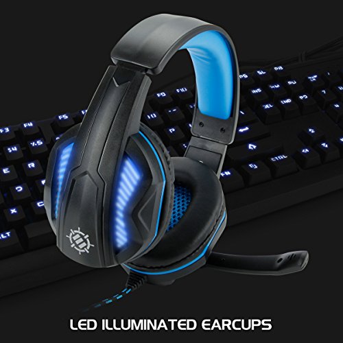 Enhance Gaming-Headset für PS4 mit 7.1-Surround-Sound – Voltaic PRO Esports-Computerkopfhörer mit Mikrofon, LED, Inline-Steuerung für FPS-Spiele Bild 5