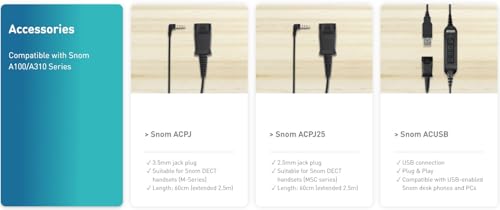 SNOM A100D Binaural Headset for all Snom desktop Telephones 3x0/D3x5/7x0/D7x5; 4342 Bild 3