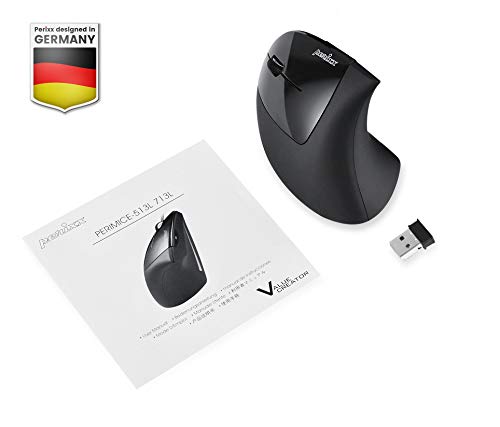 Perixx PERIMICE-713 Ergonomische Linkshänder Maus - Vertikales Design - 2,4GHz - 800/1200/1600 DPI Bild 7