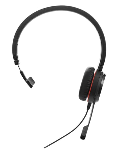 Jabra Evolve 20 SE UC Mono Headset – Unified Communications Kopfhörer für VoIP Softphone mit passivem Noise-Cancelling – USB-A Kabel mit Anrufsteuerung – schwarz Bild 3