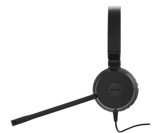 Jabra Evolve 20 SE Stereo Headset – Microsoft Teams zertifizierte Kopfhörer für VoIP Softphone mit passivem Noise-Cancelling – USB-A Kabel mit Anrufsteuerung – schwarz Bild 4