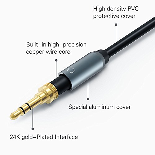 MillSO 3,5mm Klinke Y Adapter, vergoldete Headset Splitter (Doppel 3,5mm Klinkenstecker auf 4 polig 3,5mm Klinken-Kupplung in CTIA Standard) für Kopfhörer Desktop und Laptop Bild 5