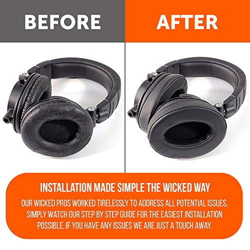 WC PadZ - The Ultimate Upgraded Earpads by Wicked Cushions - Kompatibel mit Audio Technica, HyperX, SteelSeries Arctis & mehr - Extra dick - Größere Öffnung - Weicherer Memory Foam | (Schwarz) Bild 3