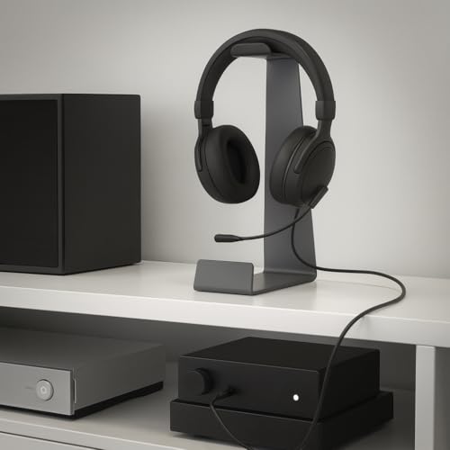 Multibrackets TableHeadset Schwarz Kopfhörerständer Tisch – Universeller Aluminium Headset Halter – Modernes und stabiles Design für Gaming und Büro. Bild 1