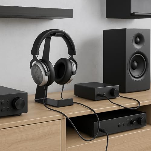 Multibrackets TableHeadset Schwarz Kopfhörerständer Tisch – Universeller Aluminium Headset Halter – Modernes und stabiles Design für Gaming und Büro. Bild 2