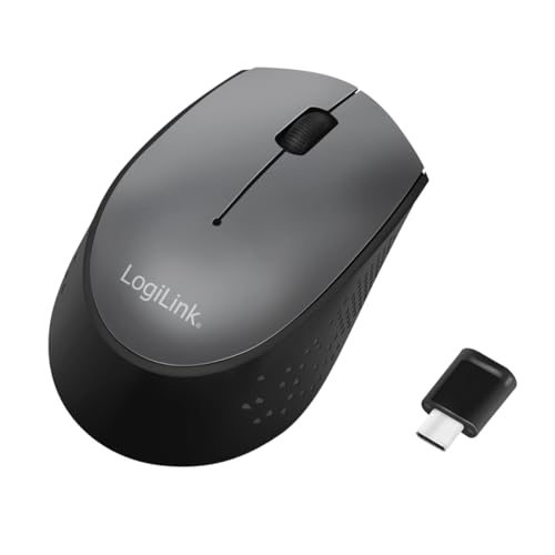 LogiLink ID0160 Kabellose USB-C Funk Maus, 2.4 GHz mit Autolink Technologie schwarz Bild 4