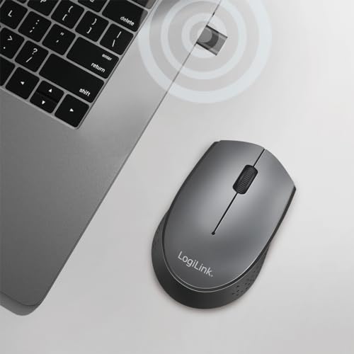LogiLink ID0160 Kabellose USB-C Funk Maus, 2.4 GHz mit Autolink Technologie schwarz Bild 6