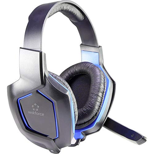 Renkforce RF-GHD-100 Gaming Headset 3.5mm Klinke schnurgebunden On Ear Schwarz, Blau Bild 4